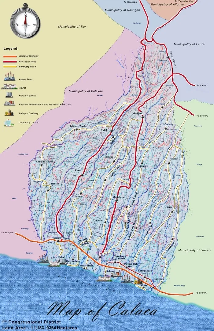 City of Calaca Map